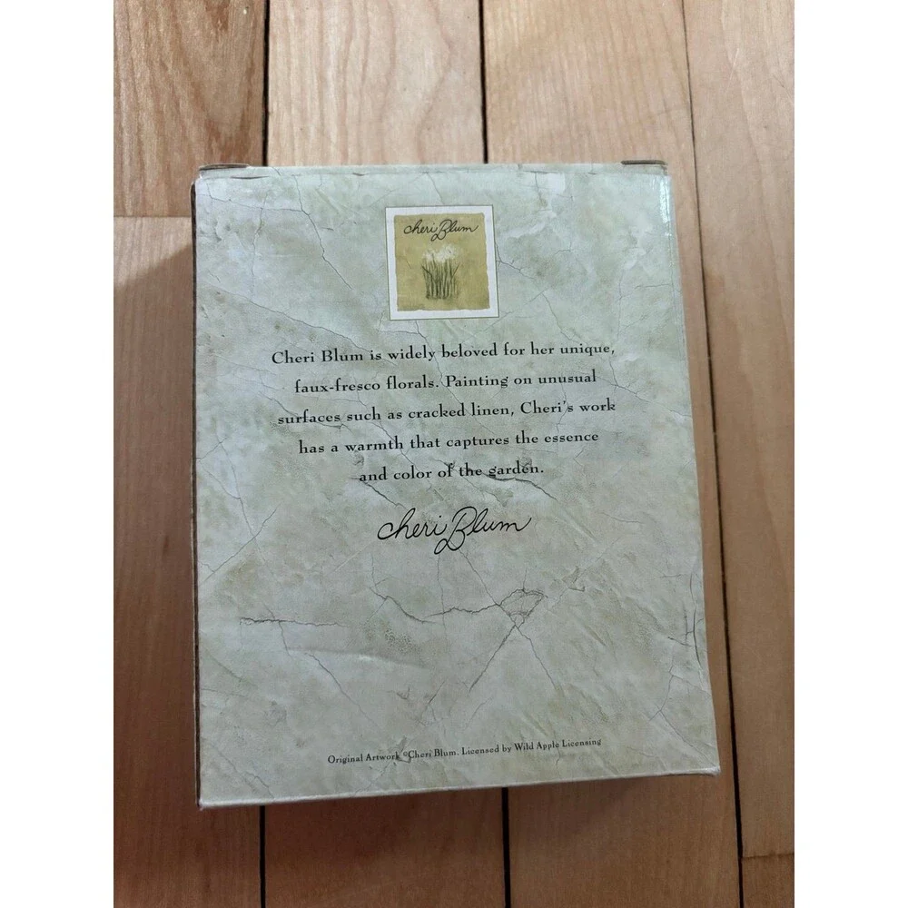 Cheri blum desktop picture photo frame floral rose art new NIB full bloom